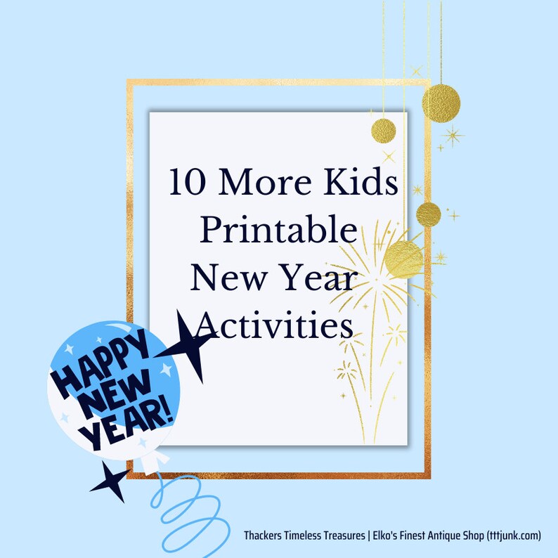 BUNDLE Kids Printable Party Games New Years Eve - Etsy