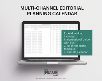 Editorial Planning Calendar Template with Step-by-Step Instructions, Template & Sample