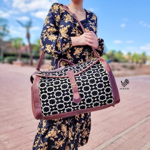Leather travel bag, Weekender bag, Duffle bag