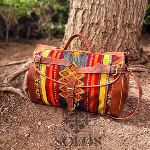 Leather travel bag, Weekender bag, Duffle bag men and women
