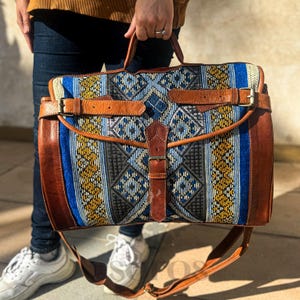 Leather travel bag, Weekender bag, Duffle bag