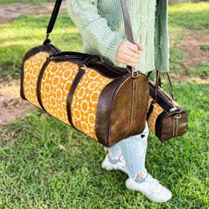 Leather travel bag, Weekender bag, Duffle bag