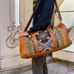 Leather travel bag, Weekender bag, Duffle bag