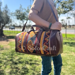Travel bag, Weekender bag, Duffle bag, leather duffel bag