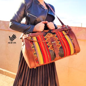 Leather travel bag, Weekender bag, Duffle bag