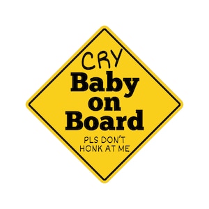 Naklejka Cry Baby on Board