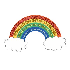 "Rehabilitation statt Inhaftierung Sticker""