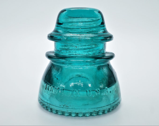 Hemingray 42 Aqua Glass Insulator Etsy