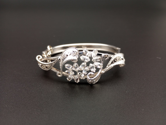AmLee sterling silver cuff bracelet w/Rhodium pla… - image 1