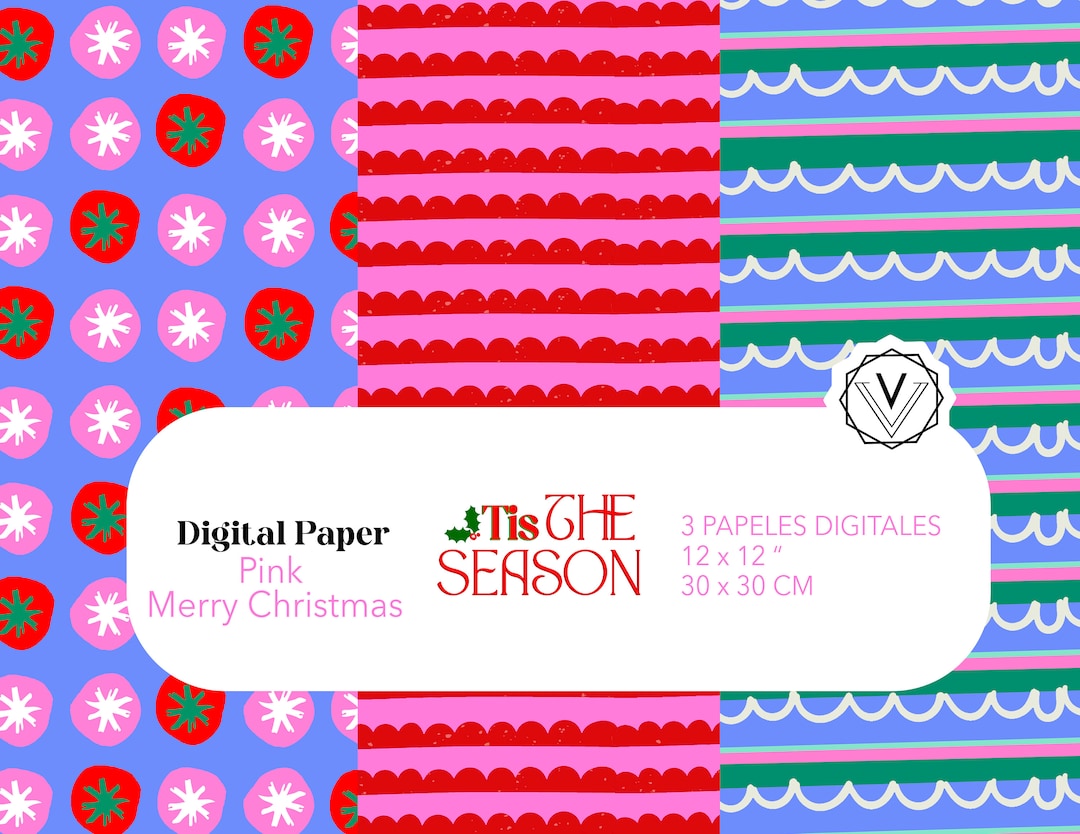 Pink Merry Christmas - Etsy