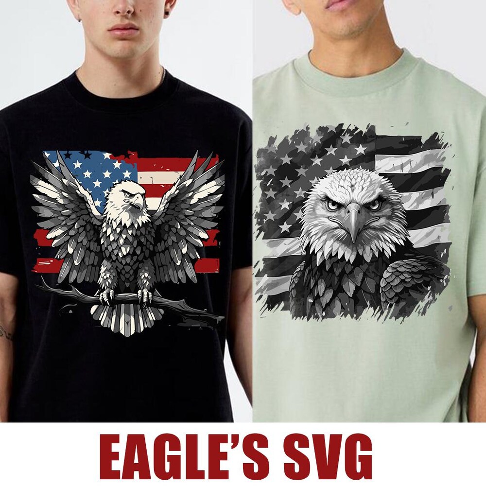 And Silhouette, Cricut, Sublimation,Patriotic Eagle Svg | American Flag Bald Eagle Png | Usa Eagle Clipart For T-Shirts Printfushion