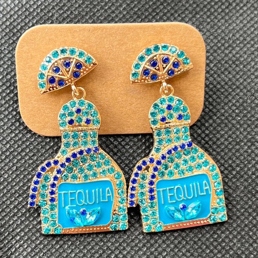 Tequila Bottle Earrings, Alcohol Bottle Earrings, 21st Birthday Earrings, Birthday Gift for Her