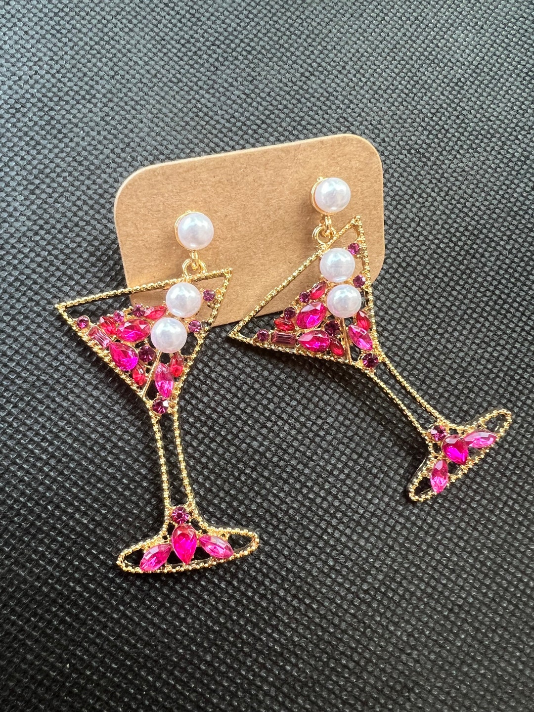 Alcohol Martini Cocktail Glass Earrings, 21st Birthday Earrings, Birthday Gift for Her,party