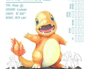 Pokémon Watercolor Print