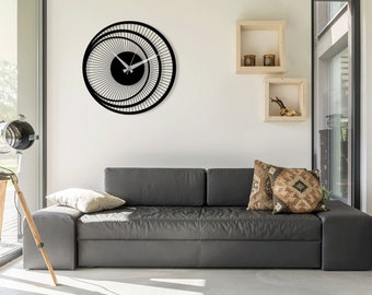 Modern Clock & Watch Laser Cut SVG DXF Files - Wall Art, Engraving Template, CNC Cutting, Router, Digital Vector Design - Instant Download
