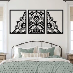 Mandala Blumen Laser geschnitten svg dxf Dateien Wandaufkleber Gravur Aufkleber Kontur Vorlage cnc Zuschnitt Fräser digitale Vektor sofortiger download