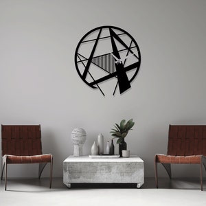 Abstrakte moderne Wanduhr Uhr Laser geschnitten SVG DXF Dateien Wand Kunst Gravur Vorlage CNC Schneide Fräser Digital Sofort Download