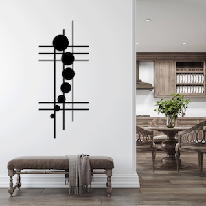 Moderna decoración de pared abstracta corte láser archivos dxf svg pegatina de pared plantilla de silueta cnc enrutador de corte vector digital descarga instantánea