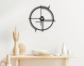 Modern Minimalist Clock & Watch Laser Cut SVG DXF Files Wall Art, Engraving Template, CNC Cutting, Router, Digital Vector Instant Download