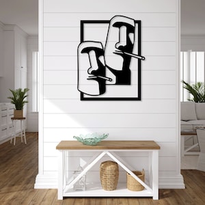 Decoración de arte de pared moderna corte láser svg dxf cdr archivos pared pegatina calcomanía silueta plantilla cnc corte router vector digital descarga instantánea