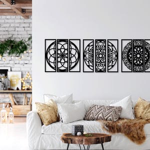 Mandala lasergesneden svg dxf cdr glowforge bestanden muursticker gravure sticker silhouet sjabloon cnc router digitale vector instant download