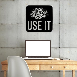 Brain Use It レーザーカット SVG DXF ファイル ウォールステッカー 彫刻 デカール シルエット テンプレート CNC 切断 ルーター デジタル ベクトル インスタントダウンロード