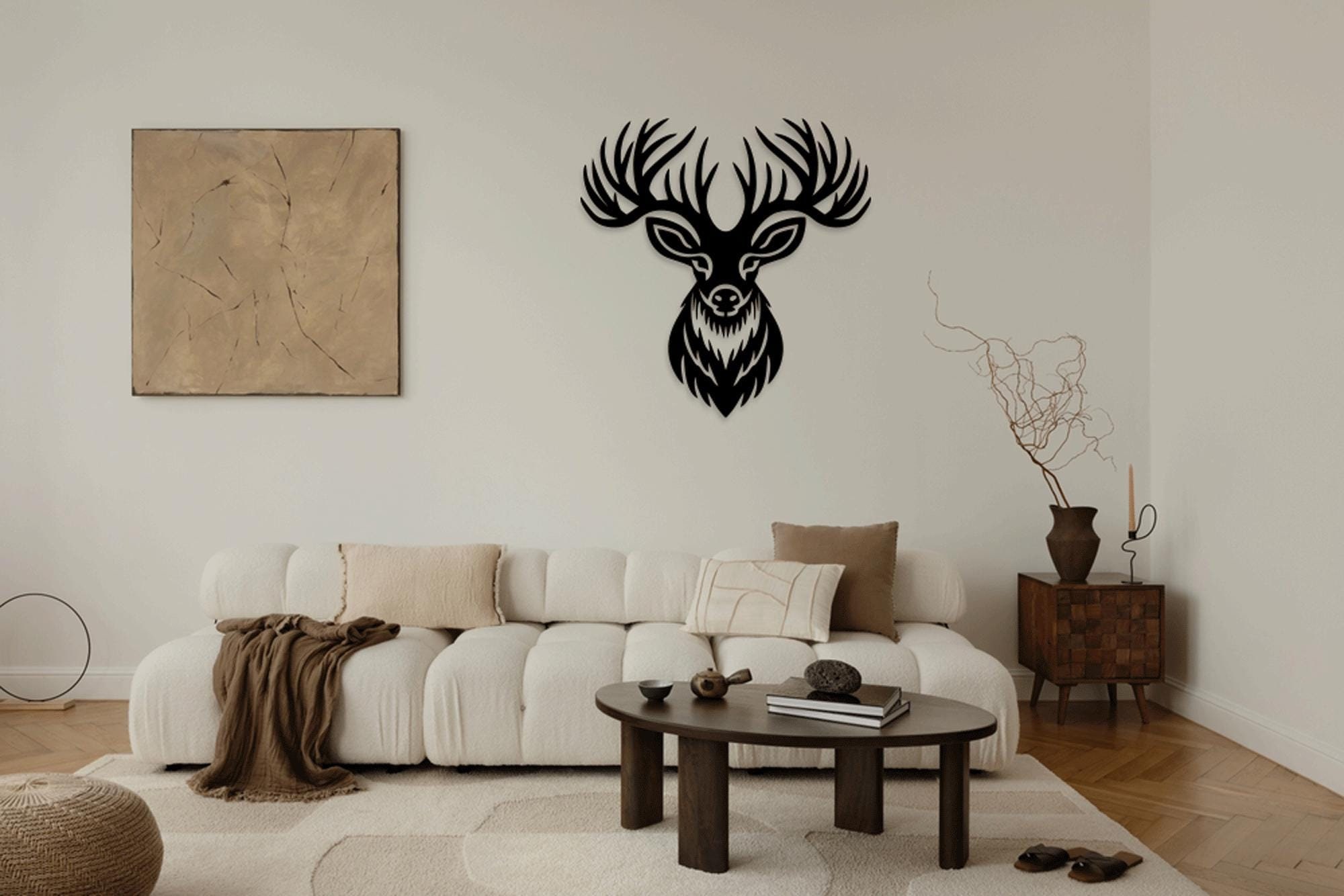 Deer Head Laser Cut Svg Dxf Files Wall Sticker Engraving Decal ...