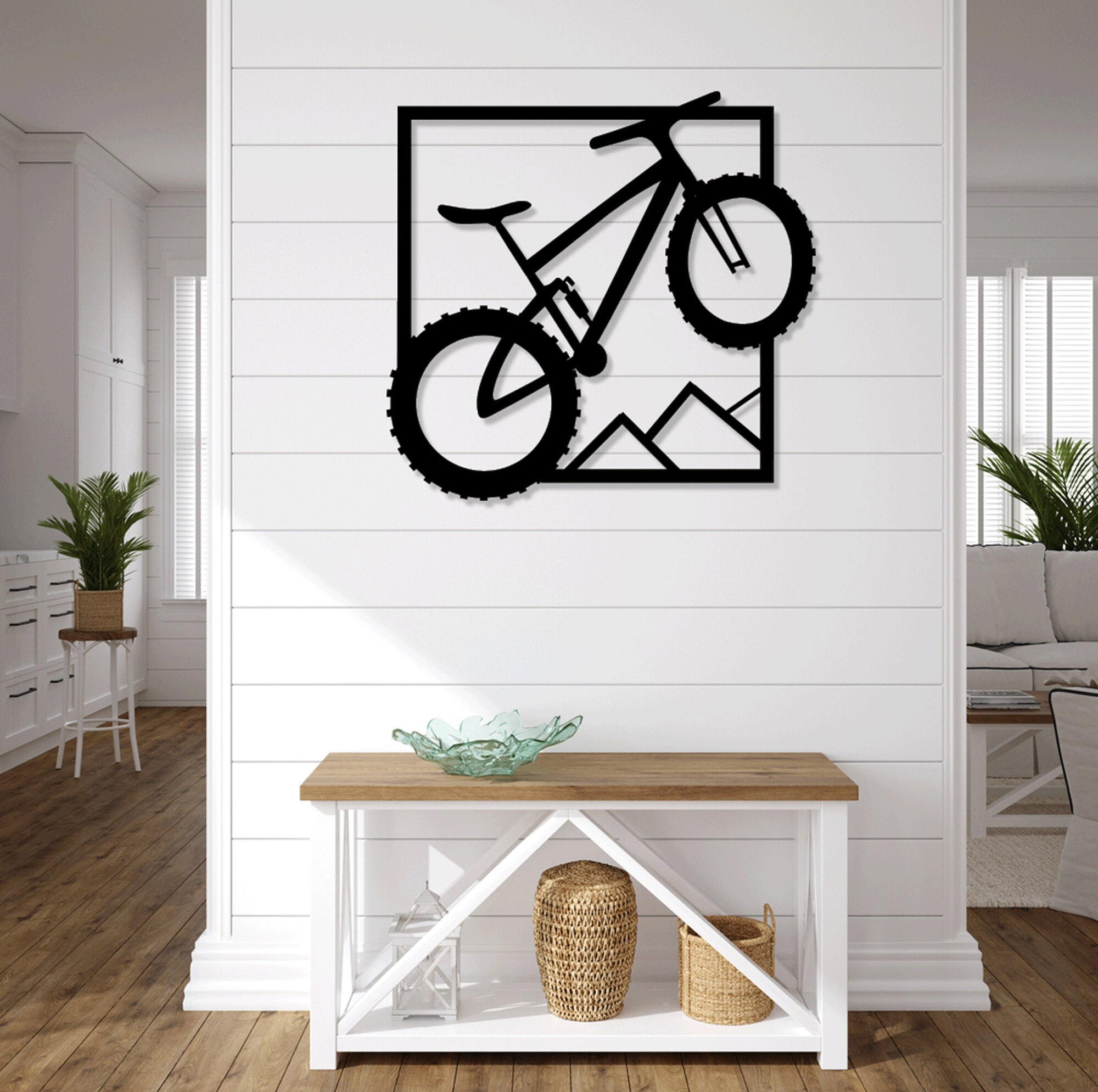 Bike Mountain Bicycle Laser Cut Svg Dxf Glowforge Files Wall Sticker ...