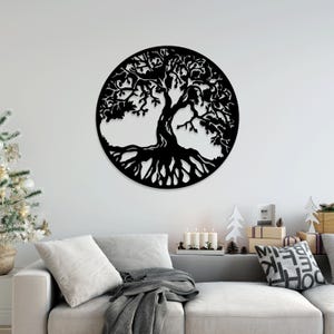 Baum des Lebens Laser cut svg dxf-Dateien Wandaufkleber Silhouette Vorlage Cnc-Schneidefräser Digitaler Vektor-Sofortdownload