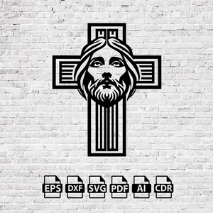 Jesus Cross Christ Messiah Laser Cut Svg Dxf Glowforge Files Wall ...