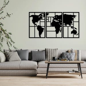Wereldbol kaart lasergesneden svg dxf-bestanden muursticker gravure sticker silhouet sjabloon cnc-snijrouter digitale vector instant download