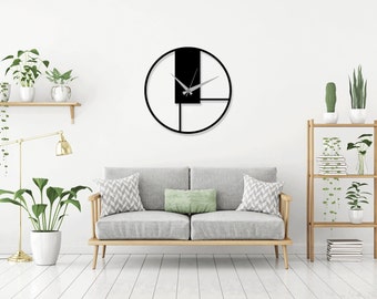 Modern Clock & Watch Laser Cut SVG DXF Files - Wall Art, Engraving Template, CNC Cutting, Router, Digital Vector Design - Instant Download