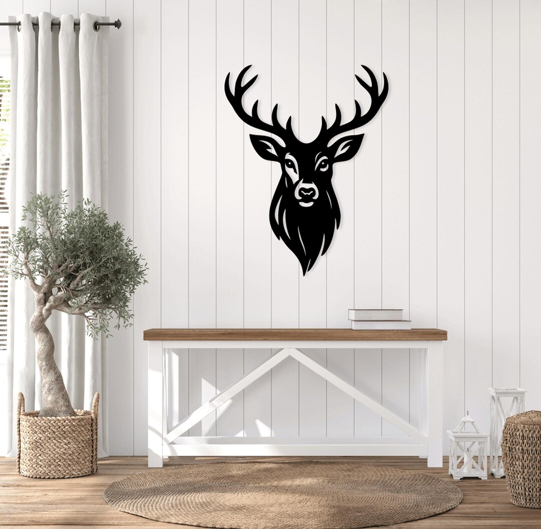 Deer Laser Cut Svg Dxf Files Wall Sticker Engraving Decal Silhouette ...