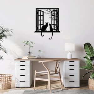 Chat chaton découpé au laser fichiers svg dxf sticker mural gravure sticker silhouette modèle CNC découpe routeur vecteur numérique téléchargement immédiat