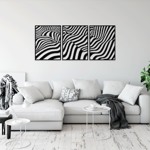 Abstrakte moderne Kunst Wand Kunst Laser geschnitten Dxf Dxf Dateien Aufkleber Silhouette Vorlage Cnc Schneidefräser digitaler Vektor Download