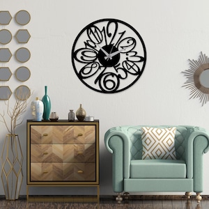 Moderne Uhr Laser geschnitten SVG-DXF Dateien - Wandkunst, Gravurvorlage, CNC-Schneiden, Fräser, digitales Vektor-Design - sofortiger Download