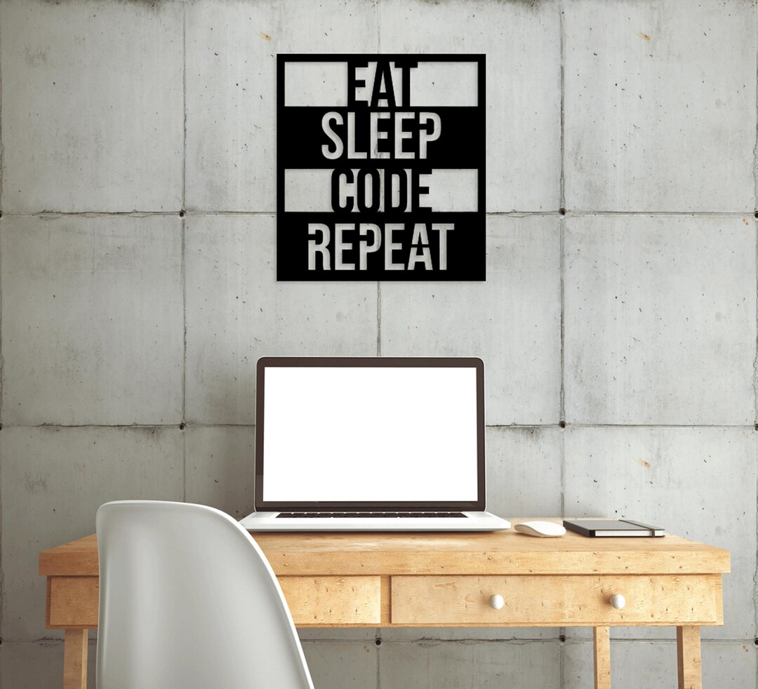 Eat Sleep Code Repeat Computer Software Laser Cut Svg Dxf Pdf Files ...