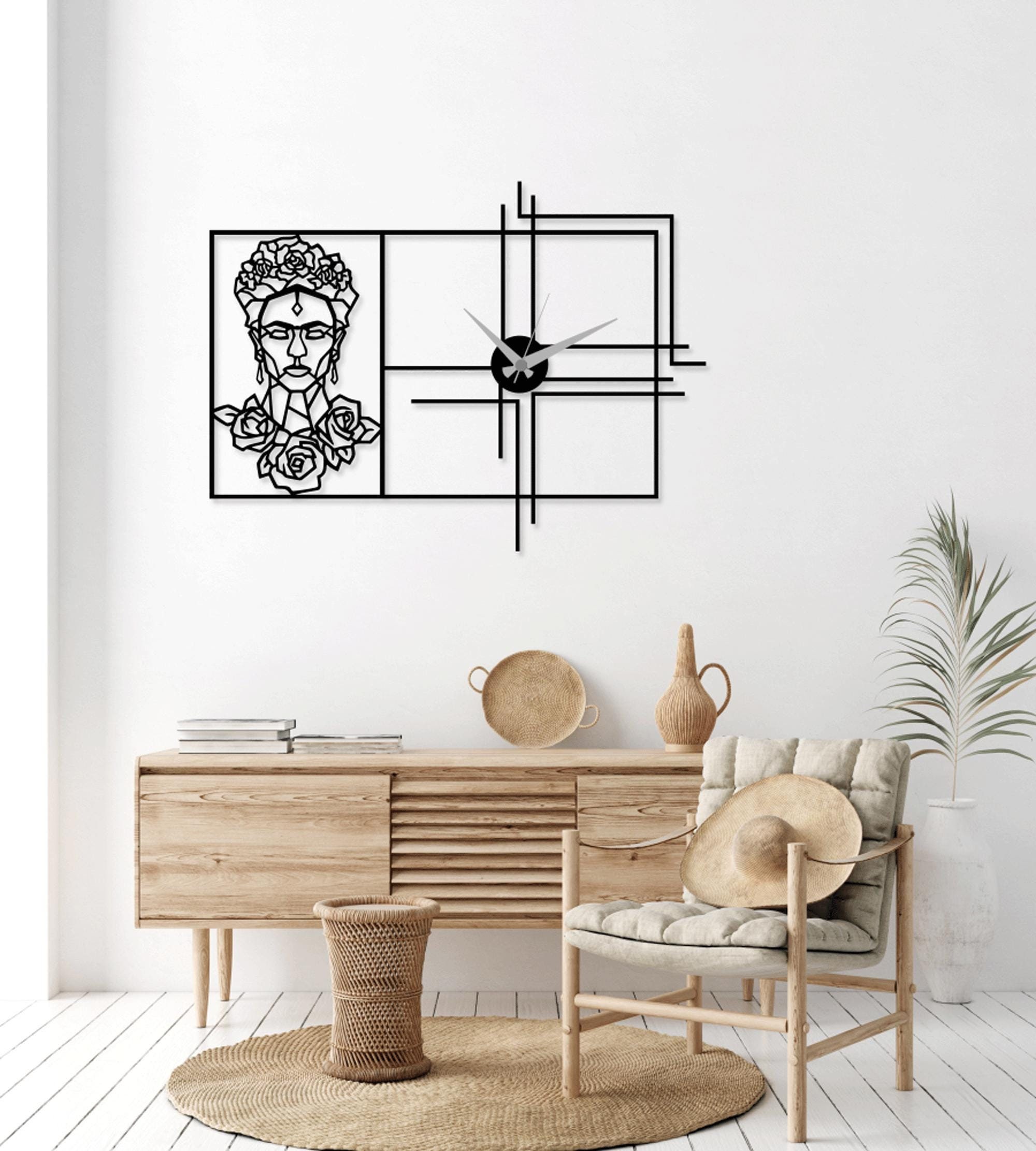 Frida Kahlo Clock Watch Laser Cut SVG DXF Files, Wall Art, Engraving ...