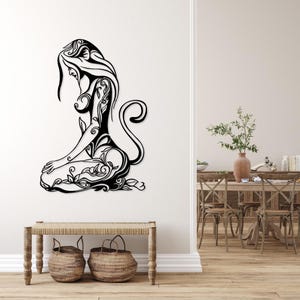 Frauen Floral Laser cut svg dxf glowforge Dateien Wandaufkleber Gravur Aufkleber Silhouette Vorlage CNC-Schneidfräser digital sofort download