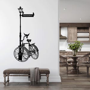 Bike Bicycle laser cut svg dxf files wall sticker engraving decal silhouette template cnc cutting router digital vector instant download