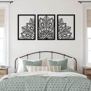 Mandala lasergesneden svg dxf-bestanden muursticker gravure sticker silhouet sjabloon cnc-snijrouter digitale vector instant download