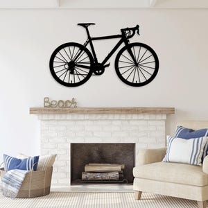 Fahrrad Laser cut svg dxf Dateien Wandaufkleber Gravur Aufkleber Silhouette Vorlage CNC-Schneidefräser digitaler Vektor-Sofortdownload
