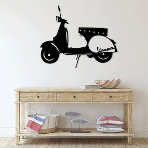 Scooter Laser cut svg dxf Dateien Wandaufkleber Gravur Aufkleber Silhouette Vorlage CNC-Schneidefräser digitaler Vektor-Sofortdownload