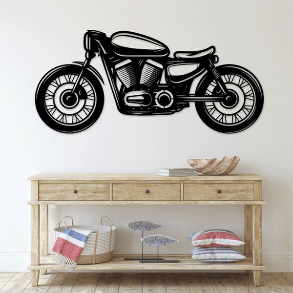 Motorcycle Chopper Motor Bike laser cut svg dxf pdf files wall sticker engraving template cnc cutting router digital vector instant download