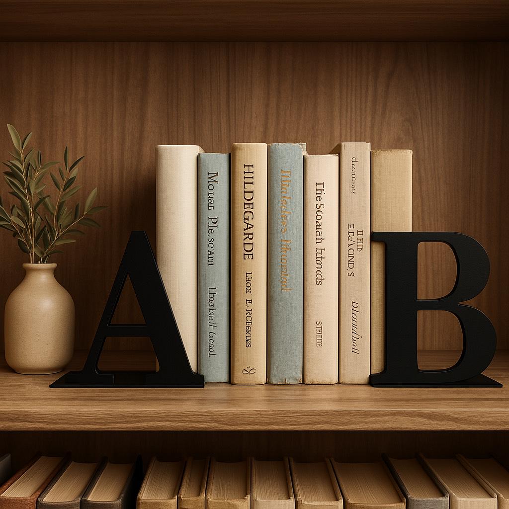A-Z Alphabet Metal Bookend Book Holder Stand Book Support Reading ...