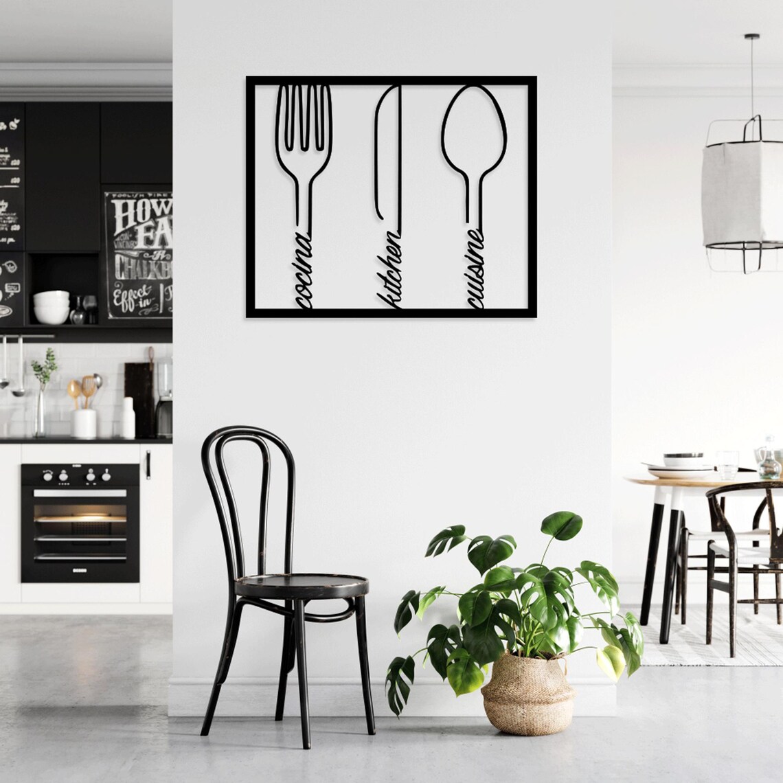 Kitchen Cooking Laser Cut Svg Dxf Files Wall Sticker Engraving Decal ...