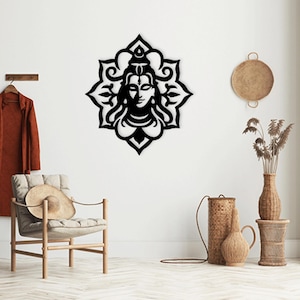 Indyjski Bóg Pan Shiv Shiva laserowo cięte pliki svg dxf naklejki grawerowanie sylwetka szablon cięcie cnc cyfrowy wektor natychmiastowe pobieranie