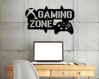Gaming Zone Gaming Console Game laser cut svg dxf files wall sticker decal silhouette template cnc cutting digital vector instant download