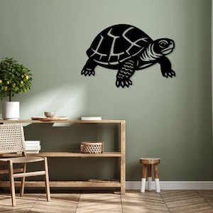 Turtle Tortoise laser cut svg dxf files wall sticker engraving silhouette template cnc cutting router digital vector instant download