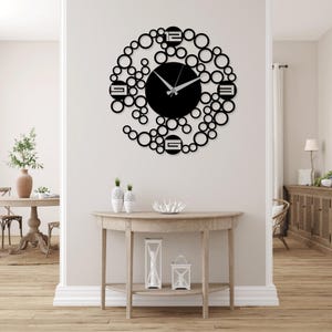 Moderne Uhr Laser geschnitten SVG-DXF Dateien - Wandkunst, Gravurvorlage, CNC-Schneiden, Fräser, digitales Vektor-Design - sofortiger Download